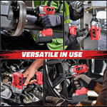 Cordless 1/2" Impact Wrench for Milwaukee 18V Battery, 1000 Ft-lbs High Torque, Brushless, LED Light, Ergonomic Design (Bare Tool)