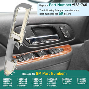 926-740 Front Driver Side Armrest Repair Kit (27.5in) for 2010-2014 GMC Yukon, Sierra, Chevrolet Suburban, Silverado, Avalanche, Tahoe – Replaces OE 20920362