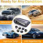 6-Sensor TPMS Tire Pressure Monitoring System with Solar & USB Charging, HD LCD Display, Real-Time 6-Mode Alarms, IP67 Waterproof, Universal Fit for Cars, SUVs, Trucks, and RVs