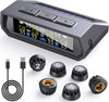 6-Sensor TPMS Tire Pressure Monitoring System with Solar & USB Charging, HD LCD Display, Real-Time 6-Mode Alarms, IP67 Waterproof, Universal Fit for Cars, SUVs, Trucks, and RVs