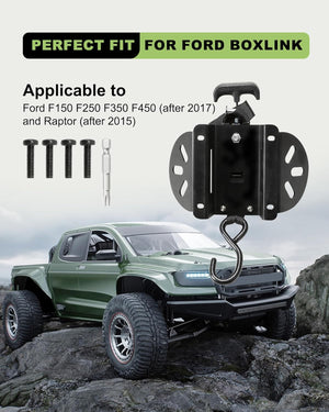 2-Pack Retractable Truck Bed Ratchet Straps for 2015-2025 Ford F-150, F-250, F-350, F-450 – Auto-Retract Tie Down System with Polyester Straps and Alloy Steel Fasteners