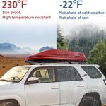 16 Cu. Ft. Red ABS+PC Roof Cargo Box with Dual-Sided Opening, 130 lbs Capacity, Aerodynamic Design for Vehicles with Racks