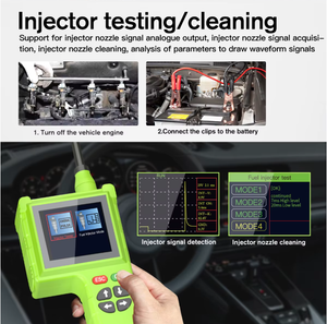 2023 Smart Hook P200 Pro Circuit Tester - 9-48V Intelligent Diagnostic Tool with LCD, Oscilloscope, Injector Testing