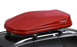 16 Cu. Ft. Red ABS+PC Roof Cargo Box with Dual-Sided Opening, 130 lbs Capacity, Aerodynamic Design for Vehicles with Racks